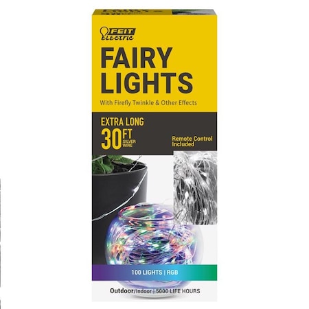 Feit Electric Feit LED Fairy String Lights Multicolored 30 ft. 100 lights FY30-100/RGBSLV